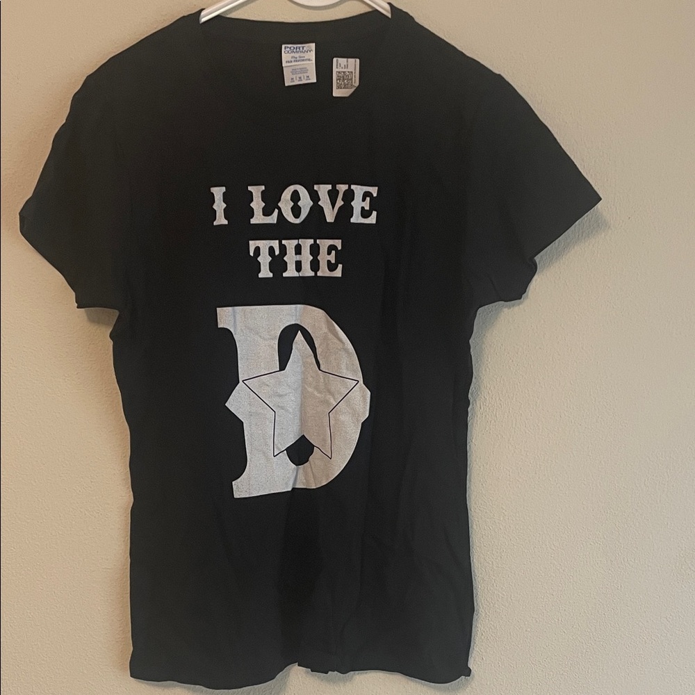 Black Women Dallas Cowboys T-Shirt with White Print